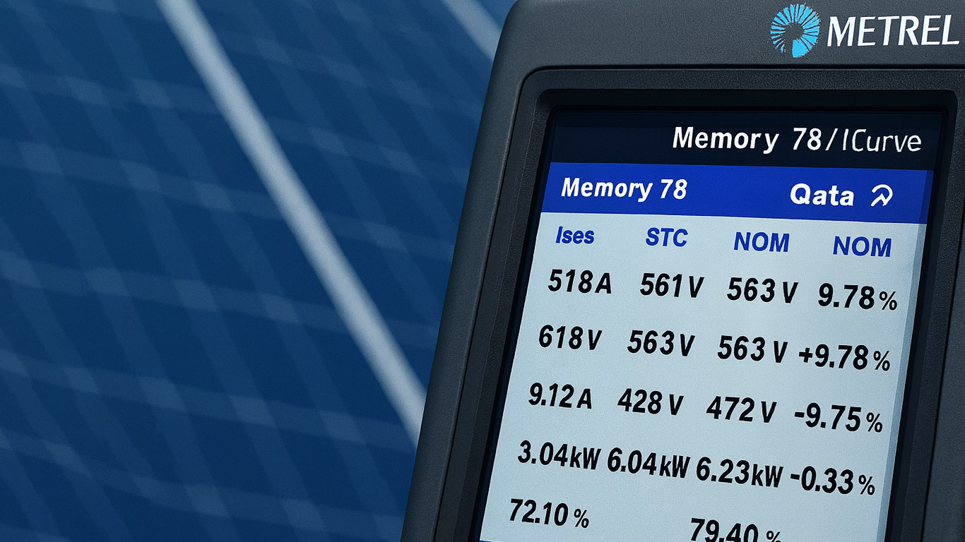 Verificarea tensiunii în circuit deschis și a curentului de scurtcircuit la panouri fotovoltaice